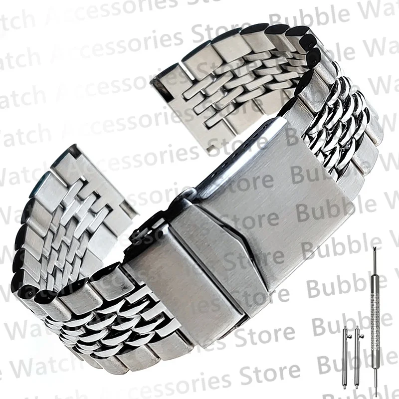 20MM 22MM  Bead Of Rice Watch Band Extended Solid Buckle With Quick Release Spring Bar Bracelet Fit For SKX007 Dive Watch