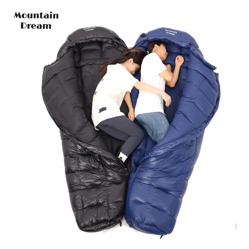 Mountaindream Winter Autumn Ultralight Mummy Down Sleeping Bag sleeping bag survival sleeping bag Outdoor Travel Camping Nylon White Duck Down