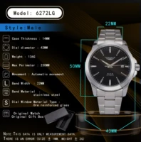 Montre automatique pour hommes, date d'affaires, mécanique, étanche, en acier inoxydable, lumineuse, minimaliste, cadeau pour vous 6