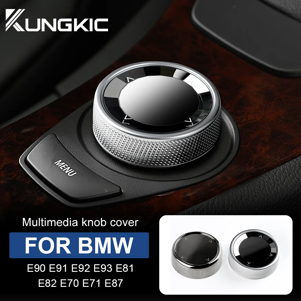 iDrive Auto Multimedia Große Knopfabdeckungen Knopfverkleidung Steuerung für BMW E90 E91 E92 E93 E70 E71 E82 E81 E87 E Chassis Zubehör