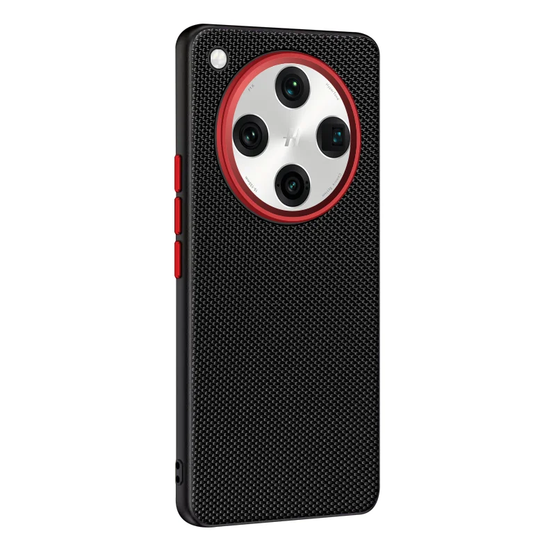 Luxury Magnetic Soft TPU + Nylon Woven Leather Anti-Fingerprint Phone Case Cover
