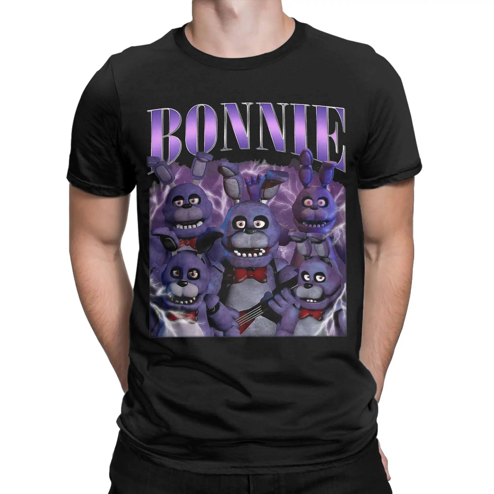 Men's Cotton Hipster Crew Neck T-Shirt – Bonnie Graphic Short Sleeve Tee