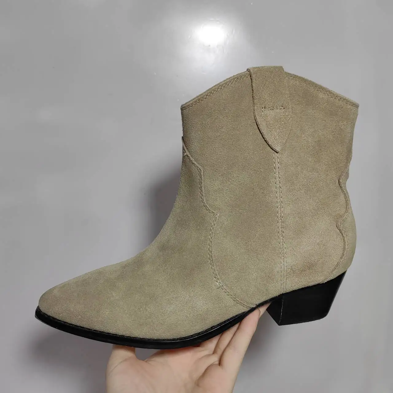 

Hot Sale Real Wool Snow Boots Women Suede Flat Fur Winter Shoes Ladies High Top Woolen comfort Warm Brand Ankle Booties Mujer