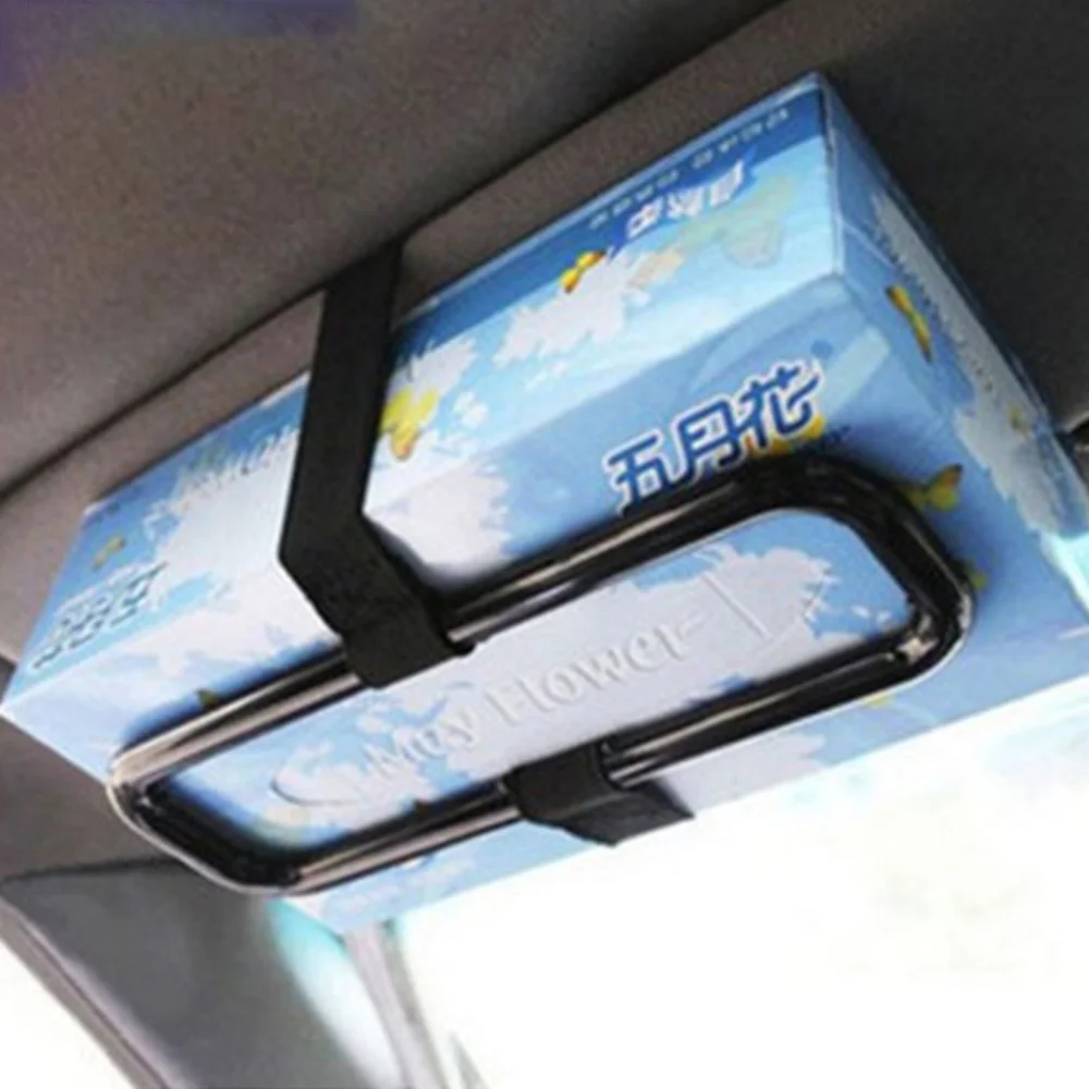 Car Universal Tissue Box Rack Sun Visor Napkin Box Seat Back Napkin Rack Elastic Hanging tissue rack clip car tissue holder tissue box car interior accessories