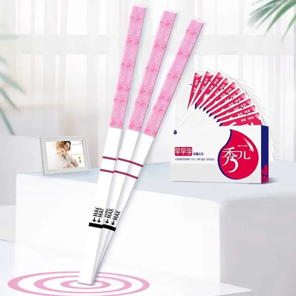 Women HCG Early Pregnancy Test Strips 10pcs Over 99% Accuracy Pregnancy Test Papers Urine Measuring Strips Privacy Check