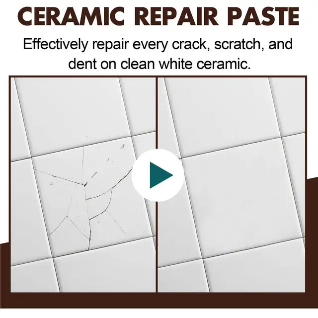 Kit Riparazione Piastrelle - Stucco Per Graffi E Crepe Su Ceramica E Porcellana, Facile Da Usare - Foto 11