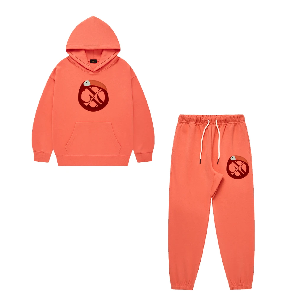 

Trendy Children's Wear Children's Sports Set Spring and Autumn Boys' Hooded Pullover Fashion New Casual Girls Two Piece Set