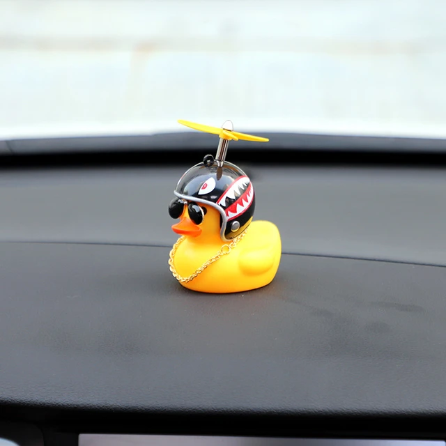 Gummi Ente Spielzeug Auto Ornamente Gelbe Ente Auto Dashboard Dekorationen  mit Propeller Helm für Erwachsene Kinder Frauen Männer Auto Decor -  AliExpress