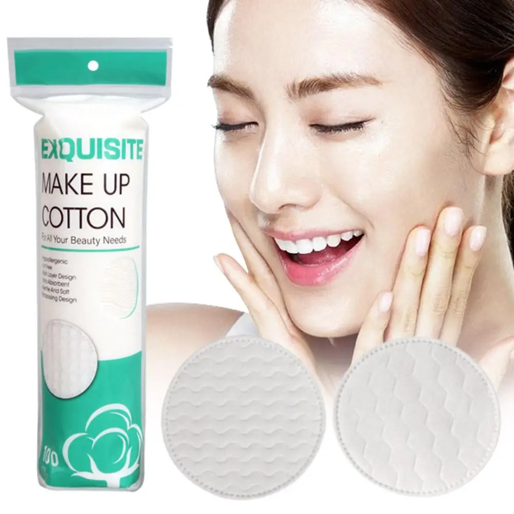 

Cosmetic Accessories Disposable Makeup Remover Cotton Face Round Makeup Cleaning Wip Wet Pads Double-side Compress Remover W7A4
