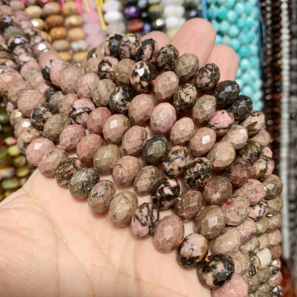 Natürliche 8x12mm Amazonit Abakus Perlen poliert Mix Tiger Eye Spacer Strang Perlen für DIY Herstellung Schmuck Zubehör Armband Hals – Detail 26
