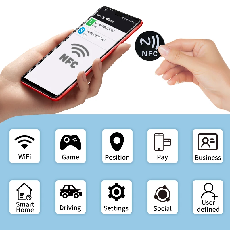 20pcs NFC Stickers Protocol ISO14443A 13.56MHz Ntag 213 Universal Label RFID Tags for Share Personal Automation Shortcuts
