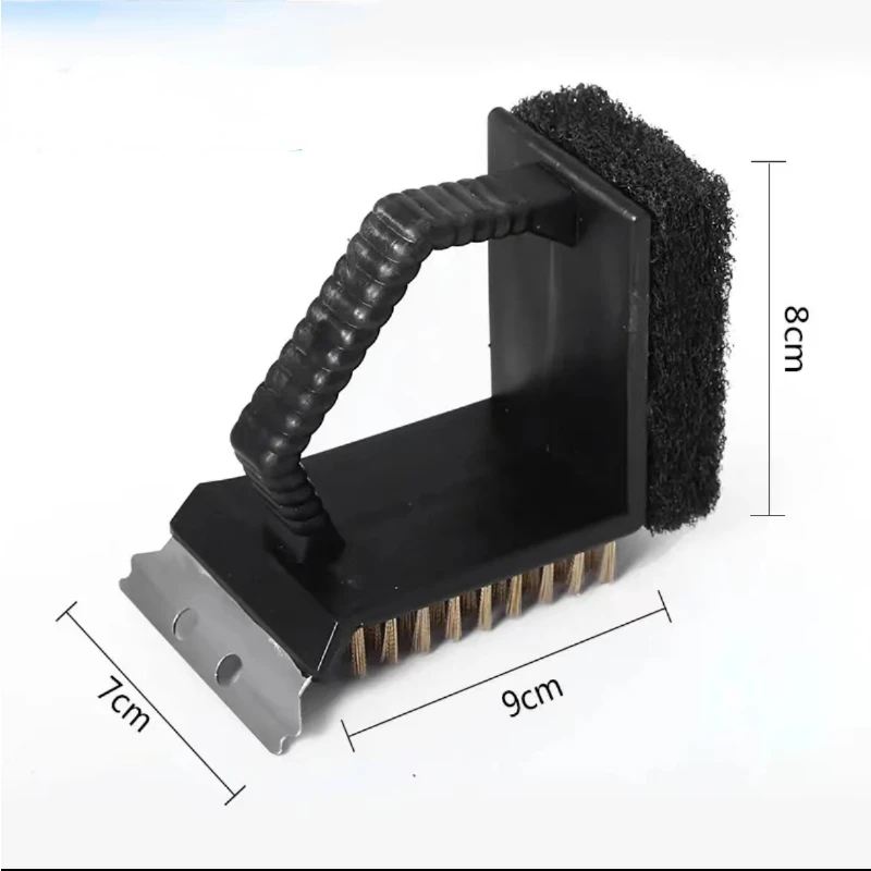 Barbecue Cleaning Brush Wire Cleaning Brush with Scraper 3-in-1 BBQ Tool Grill Accessories Bbq