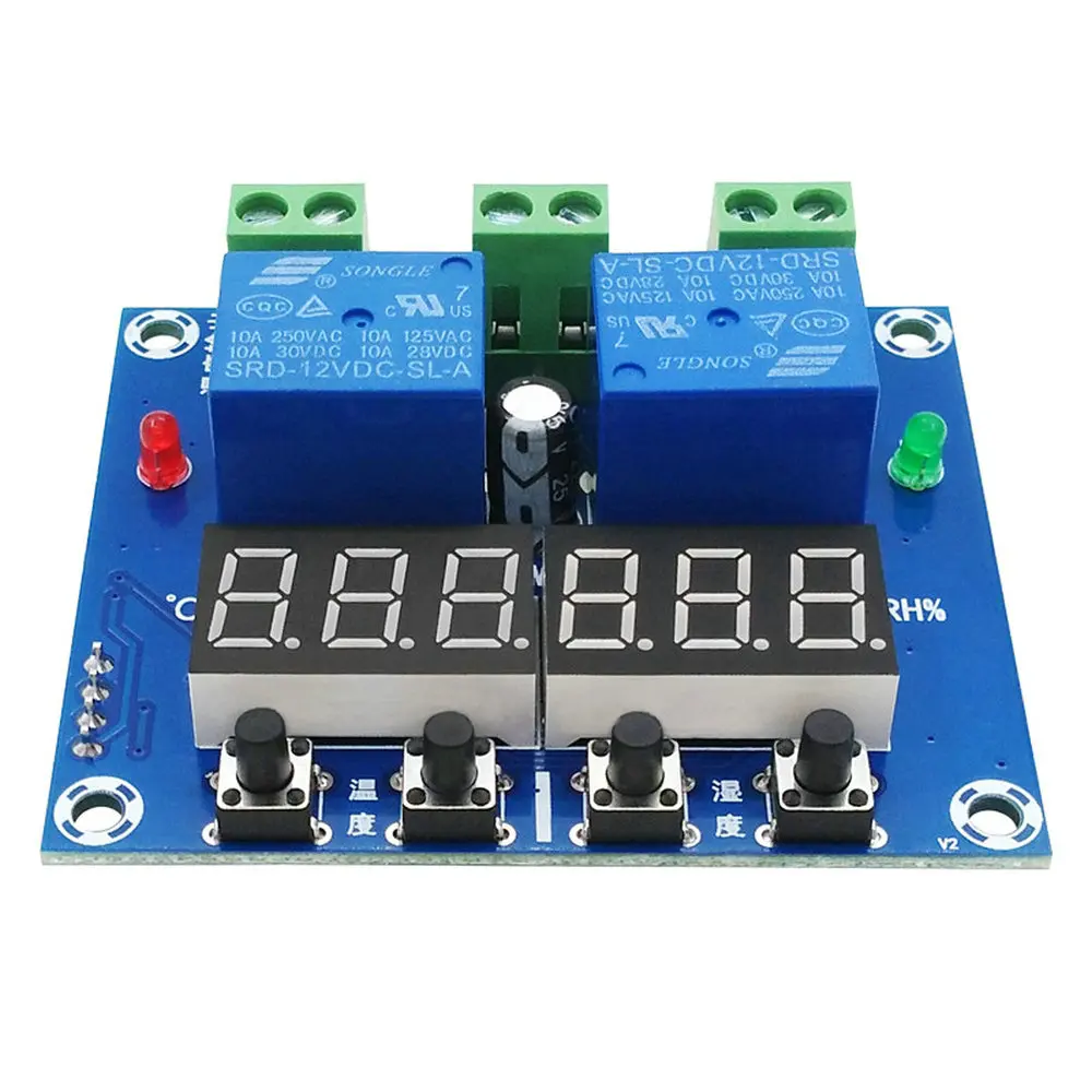 XH-M452 Digital Temperature & Humidity Controller DC 12V Home Temperature Humidity Controller Regulator Thermometer Hygrometer
