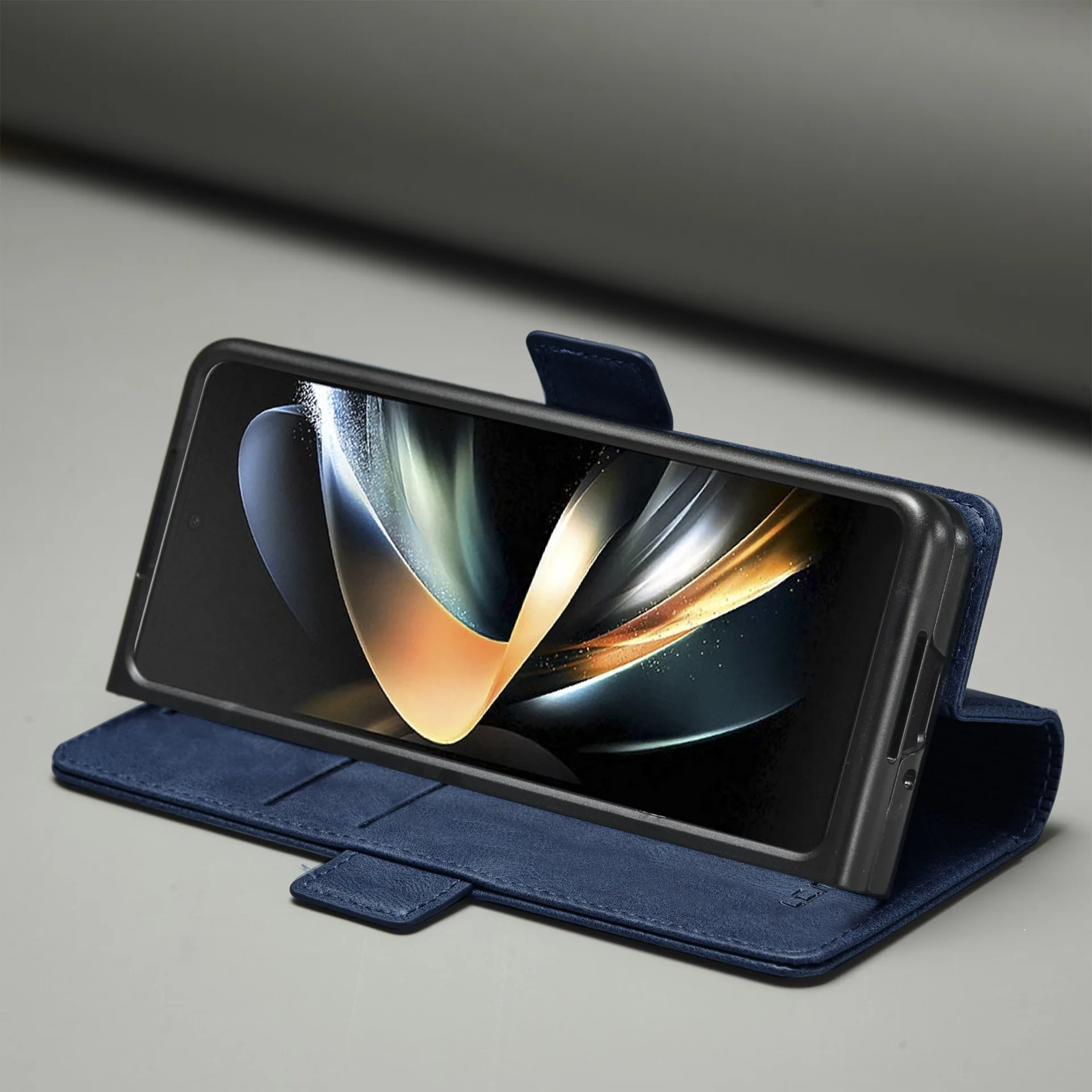 Étui en cuir d'affaires pour Samsung Galaxy Z Fold 7 6 5 4 3 5G Z Fold7 Fold6, carte de protection à rabat magnétique, portefeuille Solt – Image 5