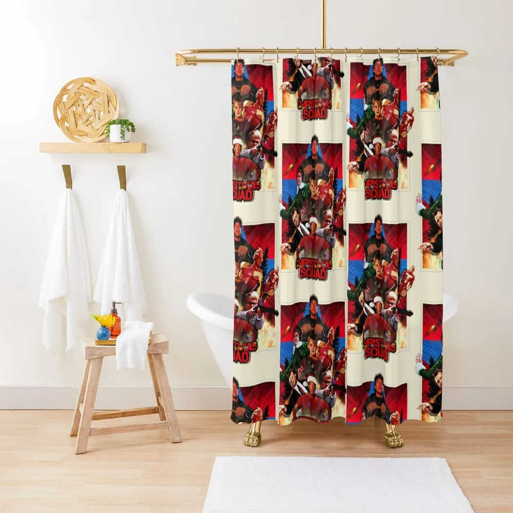 

The Christmas Squad Shower Curtain Waterproof Bath And Anti-Mold Shower For Bathrooms For Shower Elegant Bathroom Curtain