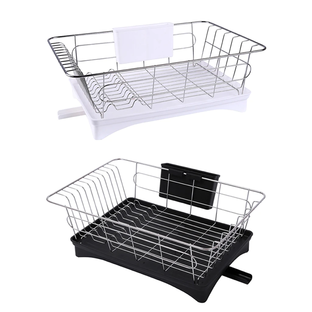 Stainless Steel Dish Drying Rack Counter Top Holder Drainer Tableware Stand