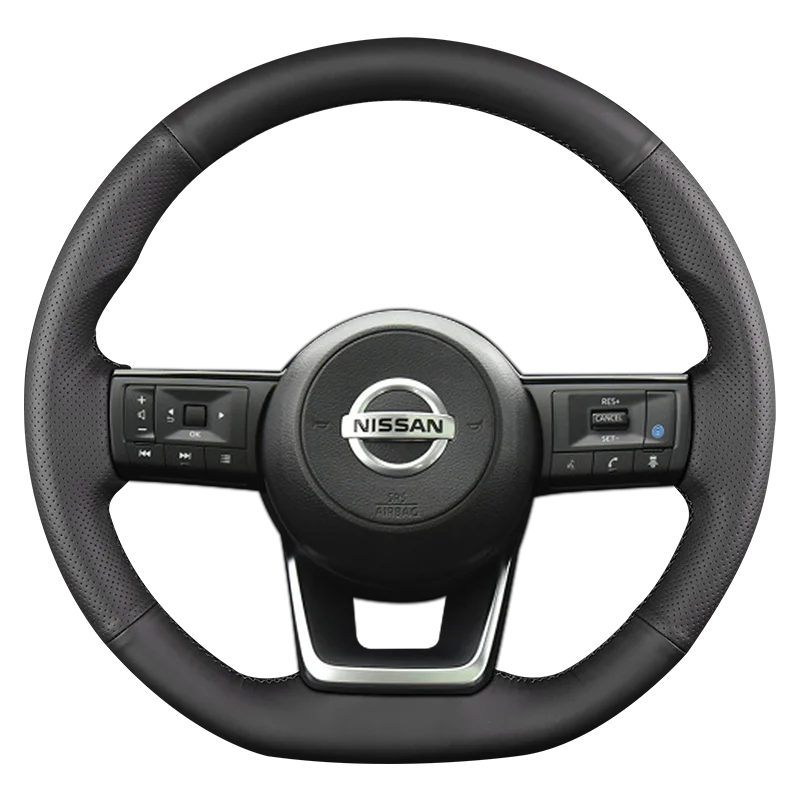

Оплетка из натуральной кожи для Nissan X-Trail 21-23, прошитый вручную, нескользящий интерьер автомобиля