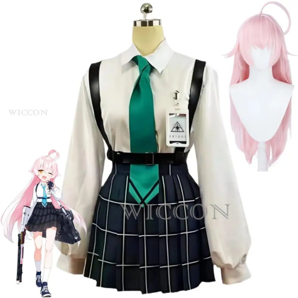 

Game Blue Archive Takanashi Hoshino Cosplay Costume Wig Anime Project Mx Abydos High School Uniform Halloween Role Play Suit