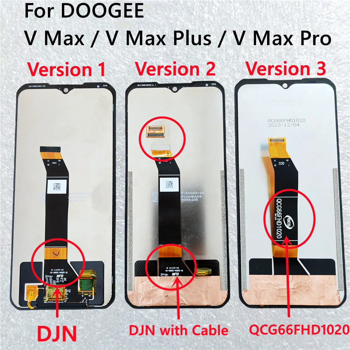 6.58 inch Doogee V Max LCD Display+Touch Screen Digitizer