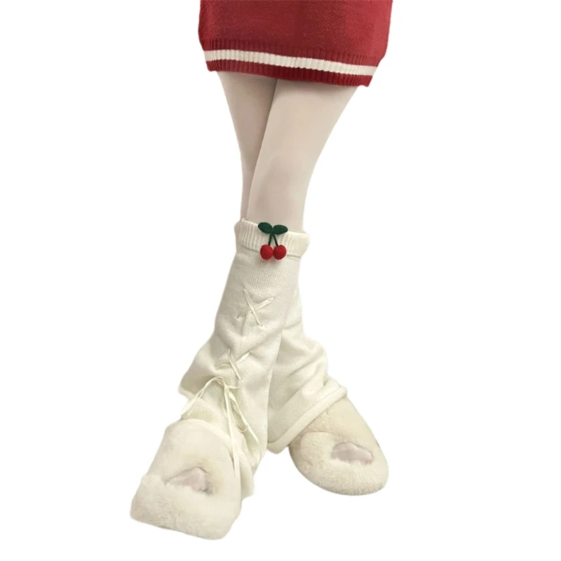 

Womens Warm Socks Knitting Ankle High Cosplays Stockings High Boot Calf Sleeve