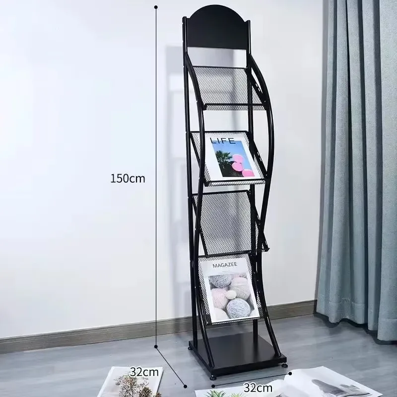 Magazine Stand Newspaper Stand Book Display Advertising Materials Leaflet Store Newspaper Clips