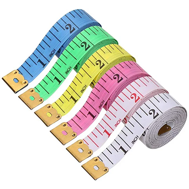 1.5m Body Measuring Ruler Sewing Tailor Tape Measure Mini Soft Flat Ruler Centimeter Meter Sewing Measuring Tape Random Color
