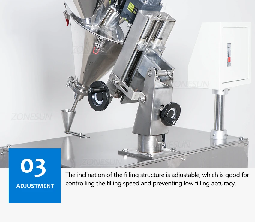 ZONESUN ZS-FM100P 0.1-100g Semi-automatic Powder Filling Machine