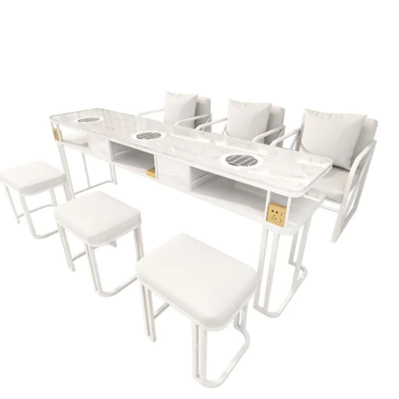 Professional Nordic Desk Nail Tables Manicure Makeup White Modern Nail Tables Living Room Mesa Manicura Salon Furniture MR50NT