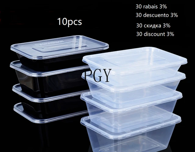 500ml 650ml 750ml 1000ml Black Microwaven Round Disposable Bento Takeaway  PP Plastic Food Container with Lid - China Plastic Food Container and  Disposable Food Container price