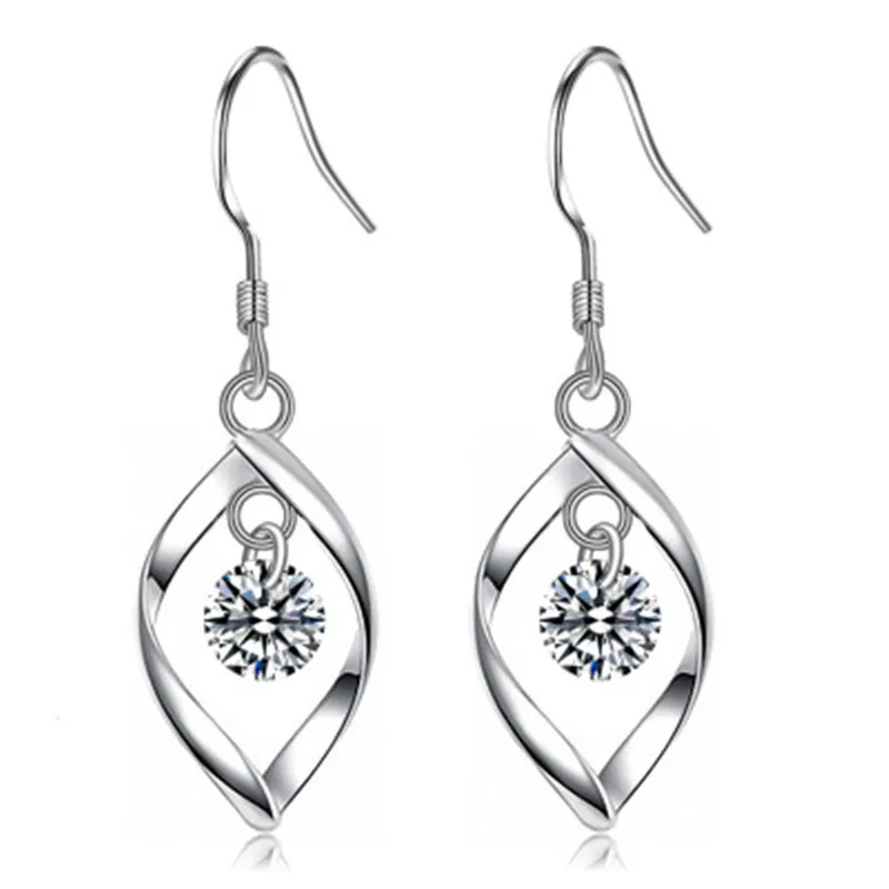 2022 Charm Double Hoop Earrings 925 Silver Fit Original Brand Charms Diy Fine Jewelry Gift For Women Fine Earring Making Gift 