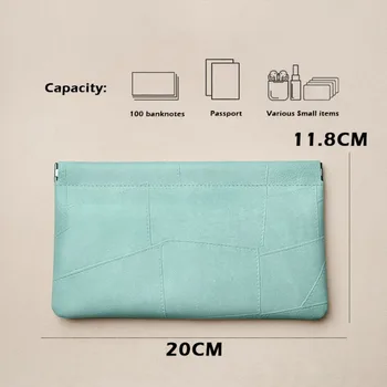 Portamonete Semplice in Pelle PU con Design a Scatto, Borsa Portatile per Rossetto e Trucchi, Organizer per Chiavi e Gioielli, Regalo per Donne