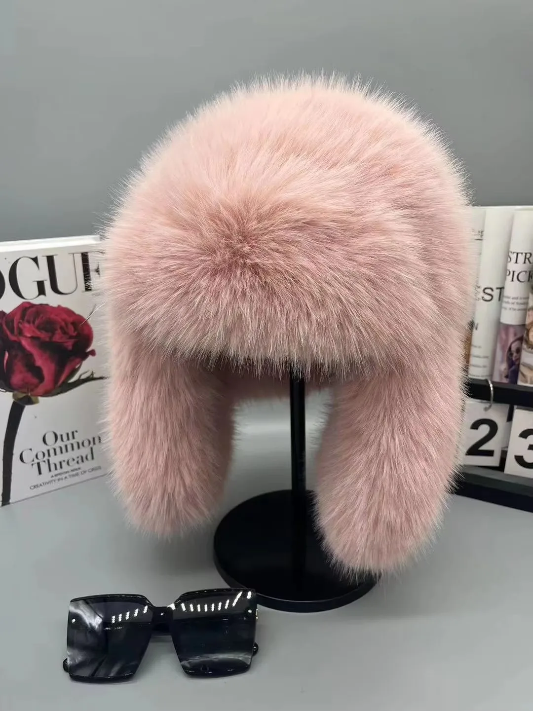 Children Faux Fur Hat For Autumn And Winter Skiing