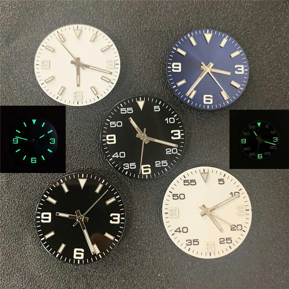 

Green Luminous 29mm Watch Dial AK Watch Dial+Hands Spare Parts for 8215/8200 Pearl 2813 Movement