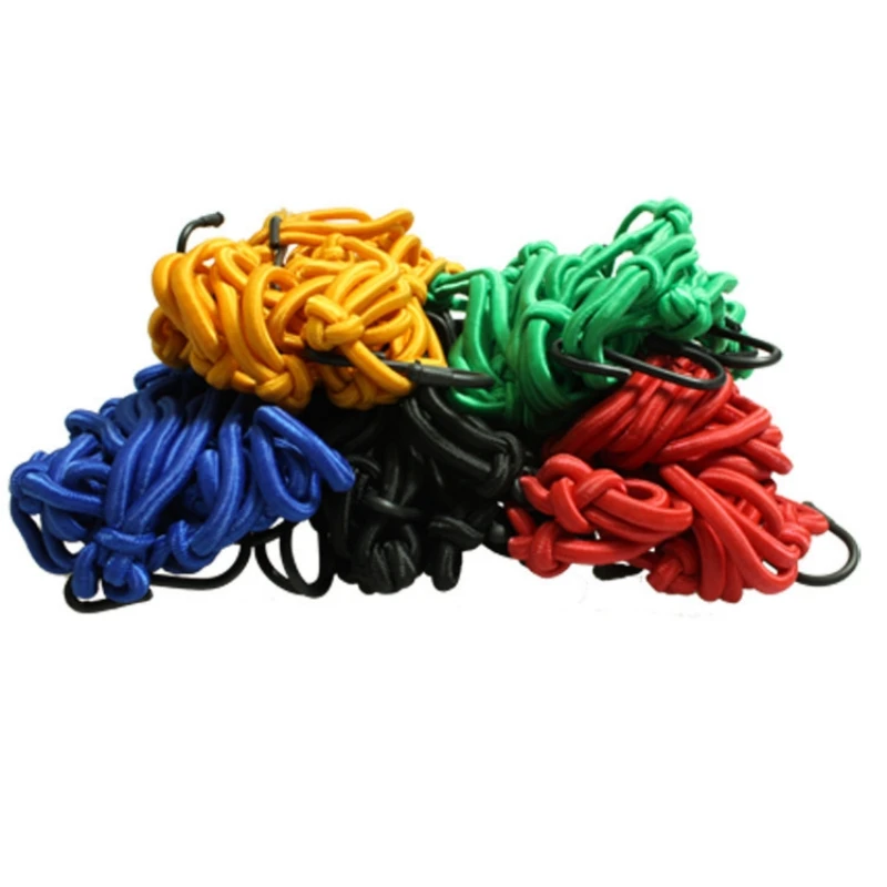 Motorcycle Cargo Net 30*30cm / 40*40cm Heavy-Duty Elastic Motorcycle Luggage Net Helmet Holder Tank Mesh Adjustable Hooks