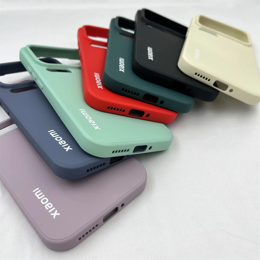 Soft Liquid Silicone Solid Color Protective Case