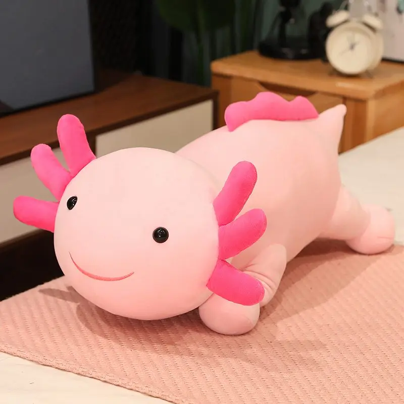 thumbnail image 1 of Giant Colorful Newt Plush Toy Stuffed Cute Axolotl Salamander Fuzzy Long Plush Fish Appeasing Long Pillow Cushion Kids Gift, 1 of 5