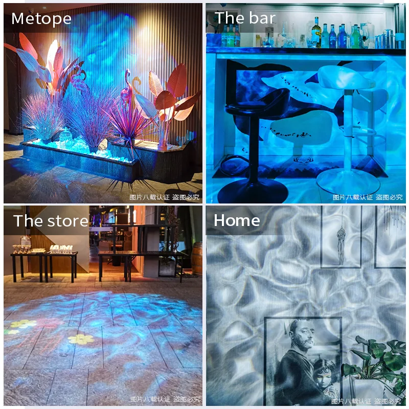 led dynamic water pattern light water ripple projection light decoration hotel aquarium embedded interior decoration background 4