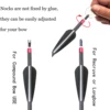 Pure Carbon Arrows Archery Replaceable Arrowhead ID 6.2 Spine 300 400 Recurve Compound Bow Hunting Shooting 4