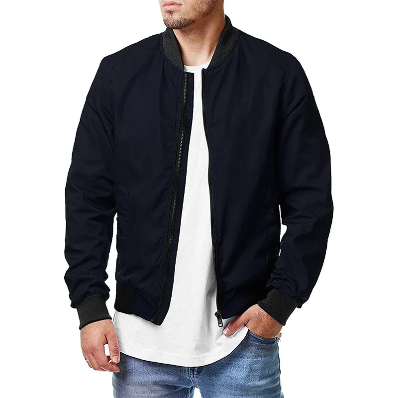 Men's pilot jacket cross-border casual spring and autumn tide large men's zipper jacket