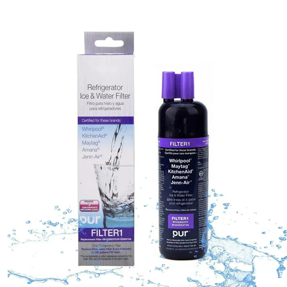 Water Filter Refrigerator Ice for Whirlpool W10295370 W10295370A Kenmore Maytag KitchenAid Amana Jenn-Air 1Pcs
