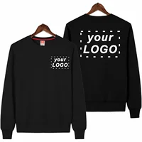 Men's Casual Sweater Custom Printed Embroidery Company Logo Clothing Solid Color Pullover Fashion Winter Casual Sweatshirt 4xl 1