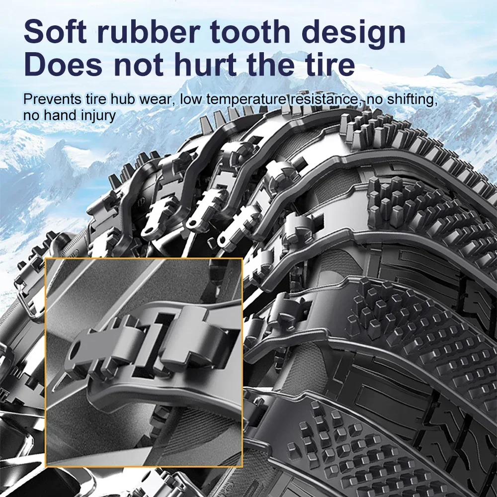 Tire Chains Snow Chain Tyre Chain 10/1PCS Urethane Set Wheel Ties Belts Car Tires Chains Winter Anti-Slip Anti Skid Snow Emergency