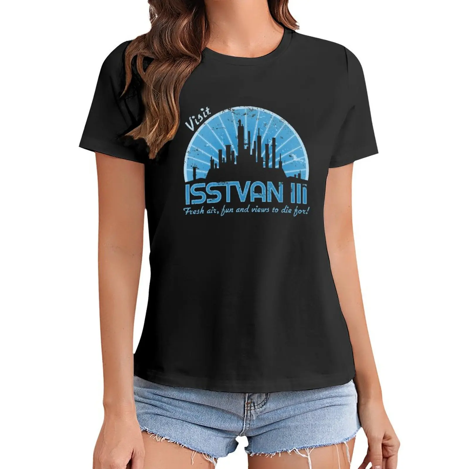 

Visit (blue) T-Shirt plus size tops vintage funny t shirts for Women