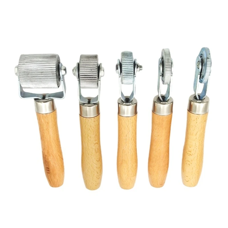 Rullo Per Toppe Pneumatici Con Manico In Legno E Cuscinetti: Attrezzo Professionale Per Riparazione Camera D'aria E Pneumatici Tubeless - 2