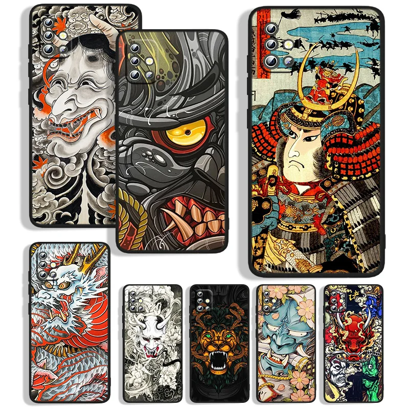

Японский самурайский меч для Samsung A73 A72 A71 A53 A52 A51 A41 A33 A32 A31 A22 A21S A13 A12 A03S A02, черный телефонный чехол