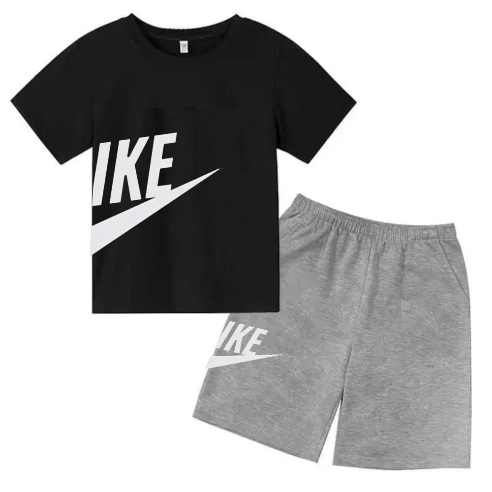 Brand Print Fan Clothes Children Teen T Shirt Suit Summer Top +shorts 2 Pcs Set Short Sleeve Casual Fashion Boys Girls Kid Set 2