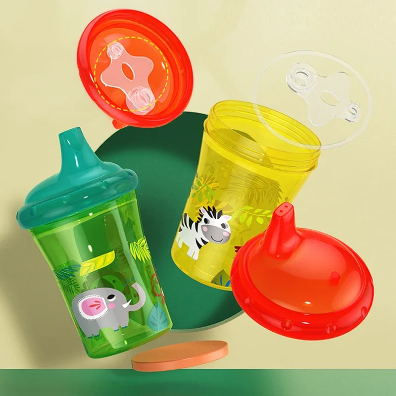Baby Spill Resistant Bite Resistant Cup BPA Free Newborn Training Bottle 260ml