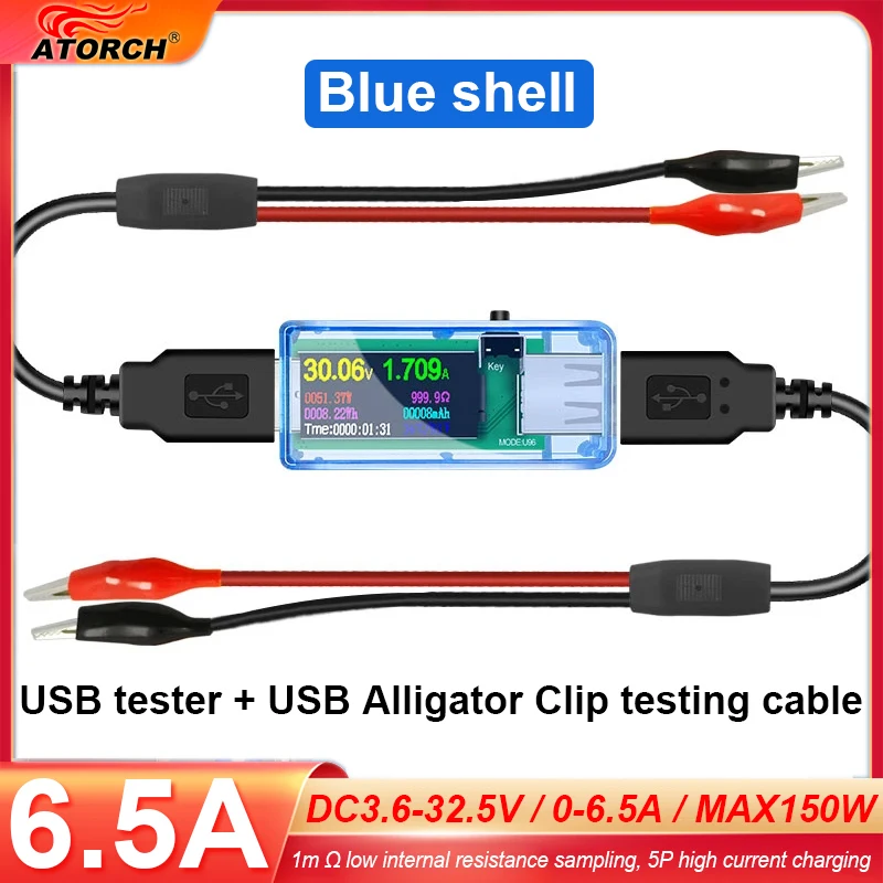 USB 테스터 DC 디지털 전압계 전류계, 전류계 감지기, 파워 뱅크
