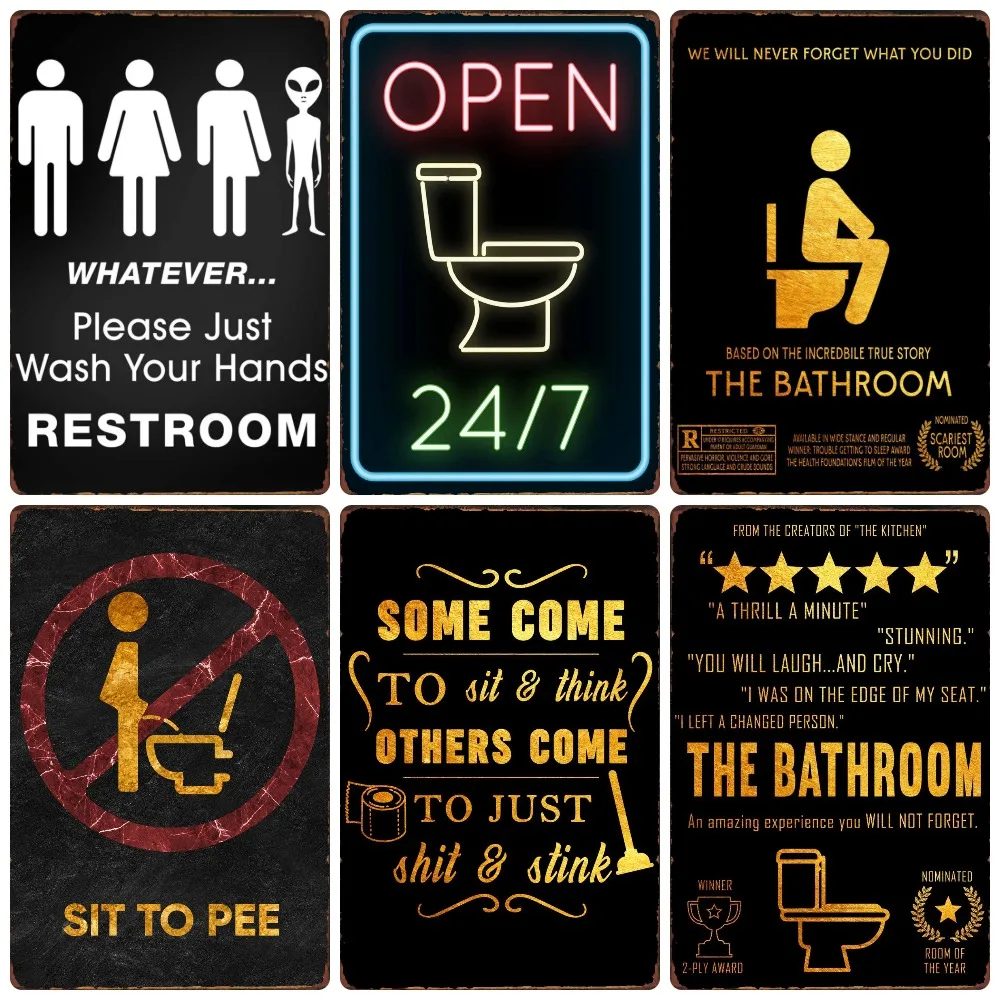 Super rare❗️2vintage Metal toilet signs レトロ サインプレート