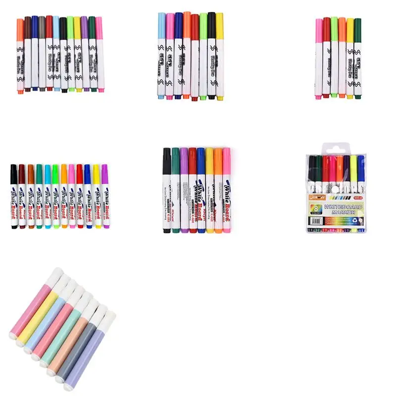 Floating Pen Set With Spoon Water Painting Pen Kids Drawing Early Education Magic Whiteboard Markers